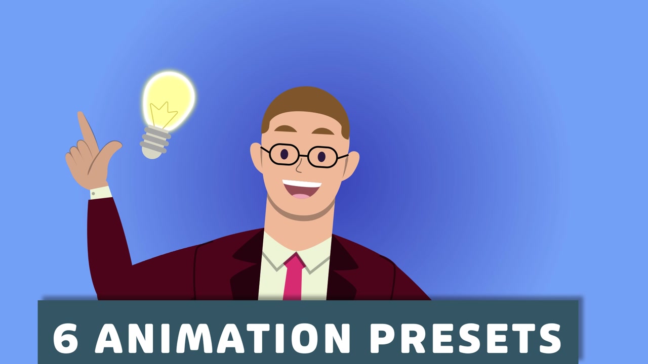 Animated Business Characters Presenting Concepts and Ideas
