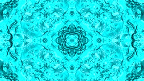 kaleidoscopio de color acuamarín abstracto en 3d.