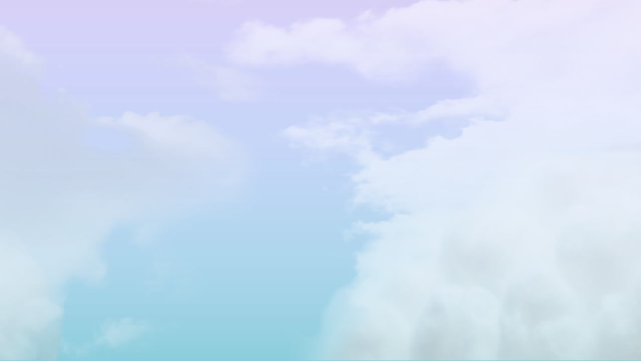 움직이는 구름으로 가득 찬 하늘의 애니메이션