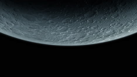 stunningly beautiful closeups of the moon surface against a dark and vast space background