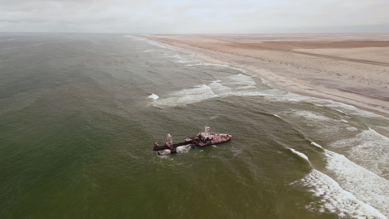Shipwreck on a Desolate Beach