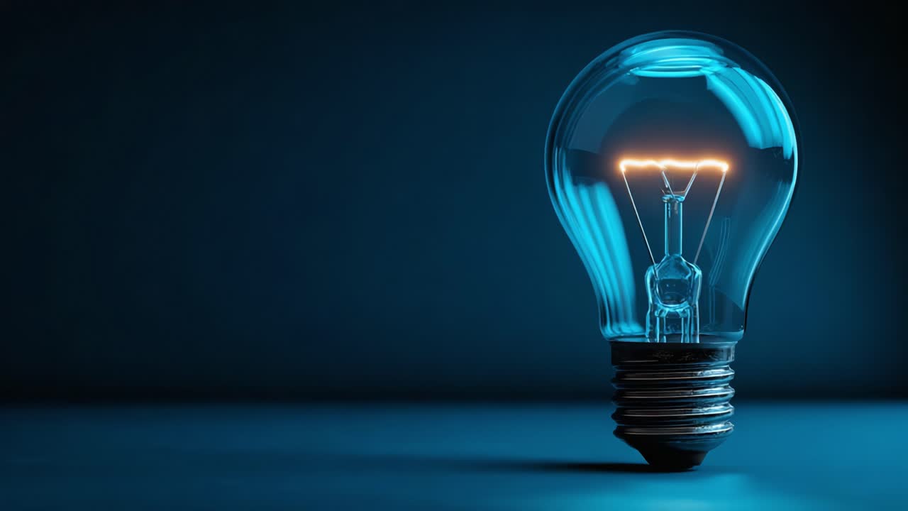 Illuminating Transformation: A Sequence of Light Bulb Glow from Dim to Bright, Showcasing the Essence of Light and Innovation in a Captivating Visual Journey