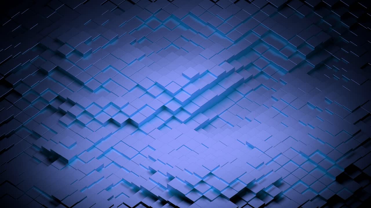 patrón geométrico 3d abstracto con cubos azules