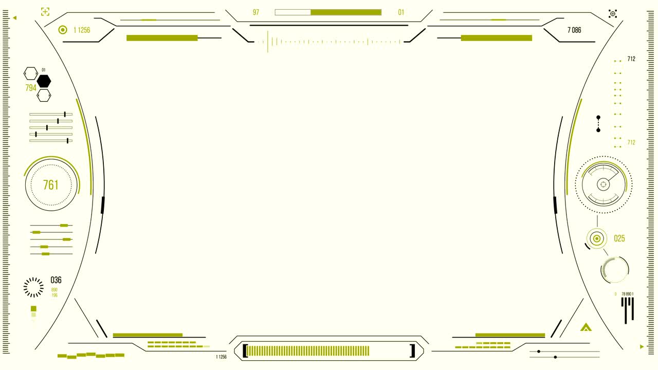 interfaz de usuario futurista con hud y elementos infográficos.