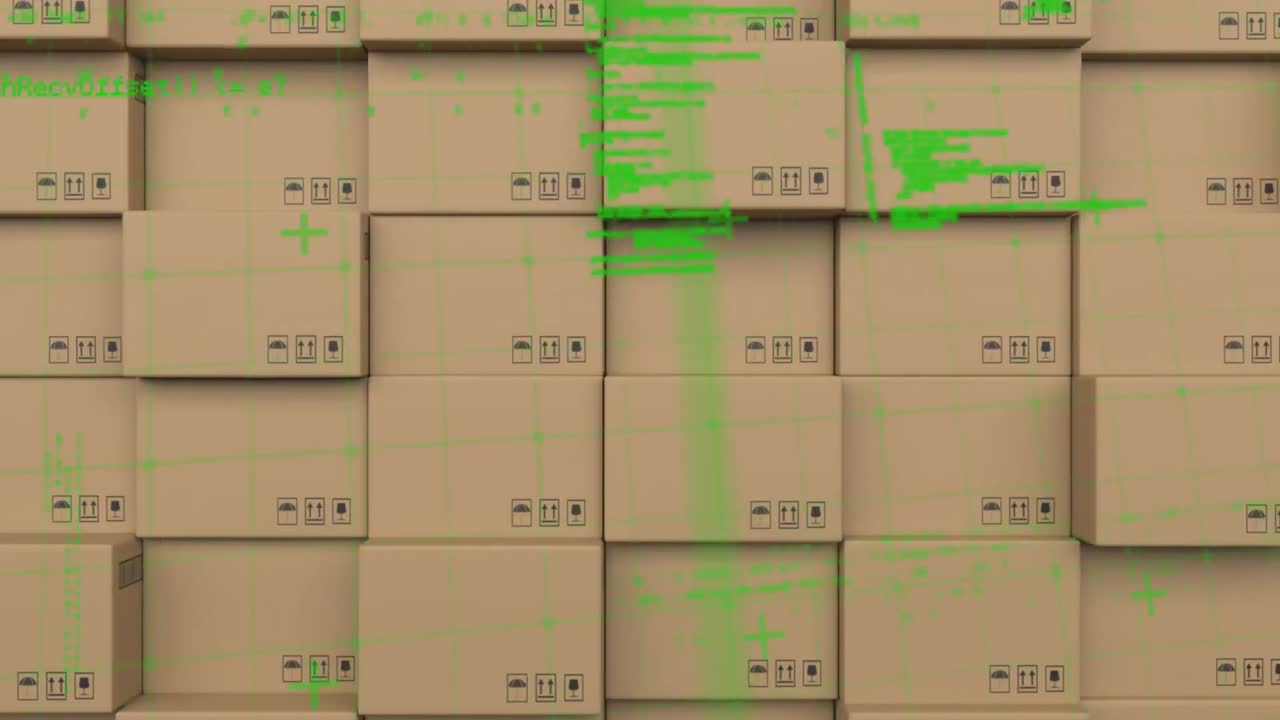 procesamiento de datos a través de la red de red contra la pila de cajas en segundo plano