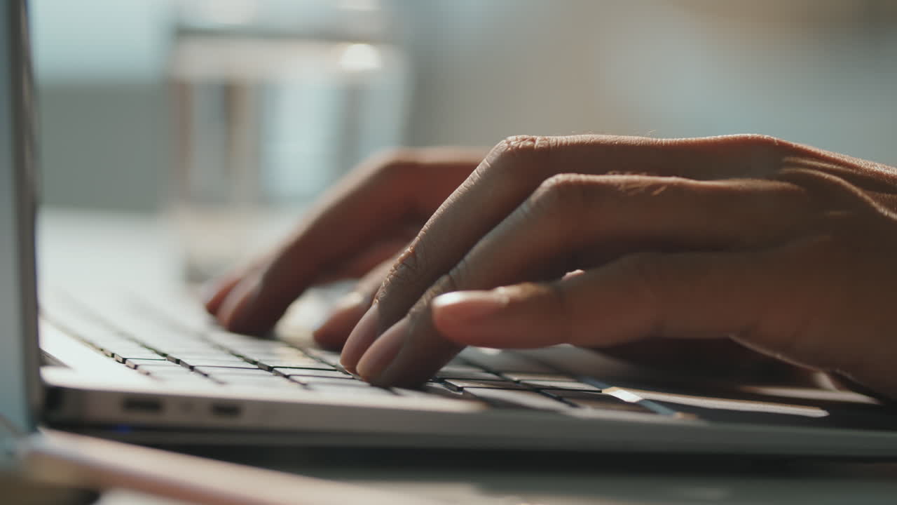 Unrecognizable Man Texting Something