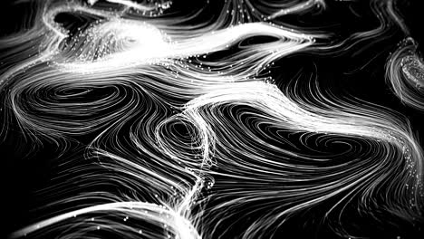 abstract swirly trails.