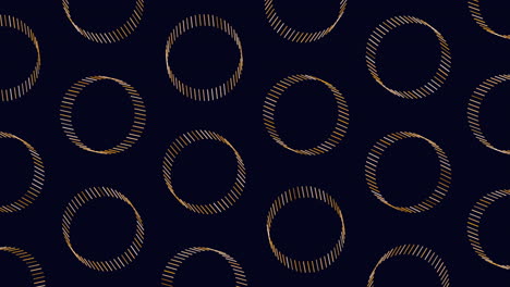 neon futuristic circles pattern with rainbow lines on black gradient