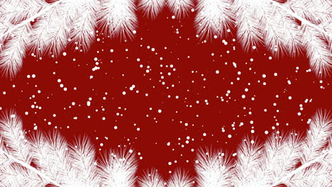 caer nieve y arboles de navidad