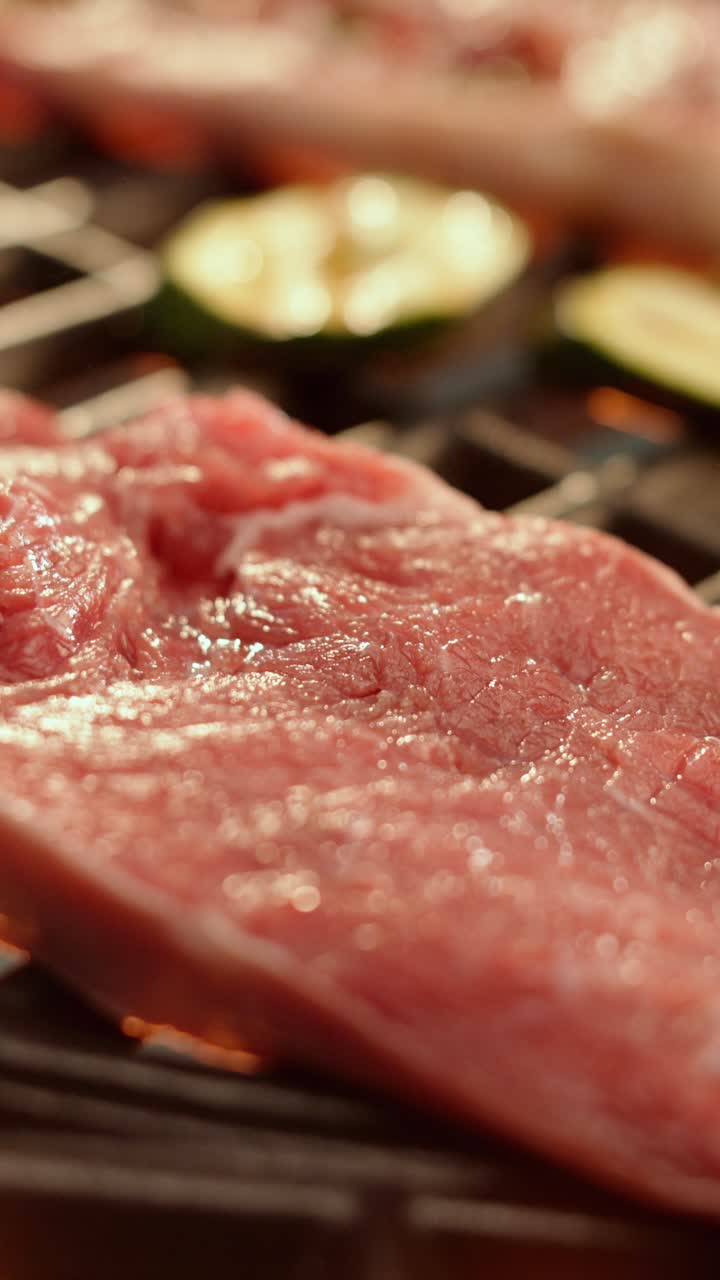 Steak and Zucchini on the Grill
