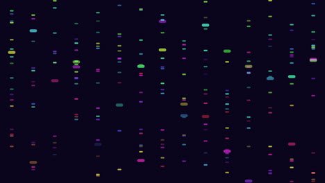patrón de puntos coloridos en la cuadrícula de fondo oscuro de puntos azules, púrpuras y rosas de varios tamaños