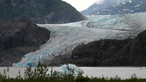 frozen landscape of mendenhall glacier and lake, alaska's adventures