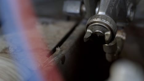 close-up of a spray gun