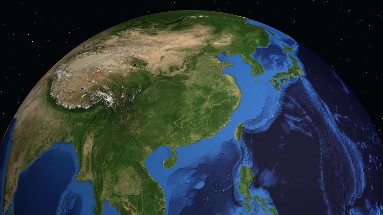 La vista satellitare si ingrandisce dallo spazio su Zhuzhou, Cina, indicando specifiche coordinate di longitudine e latitudine
