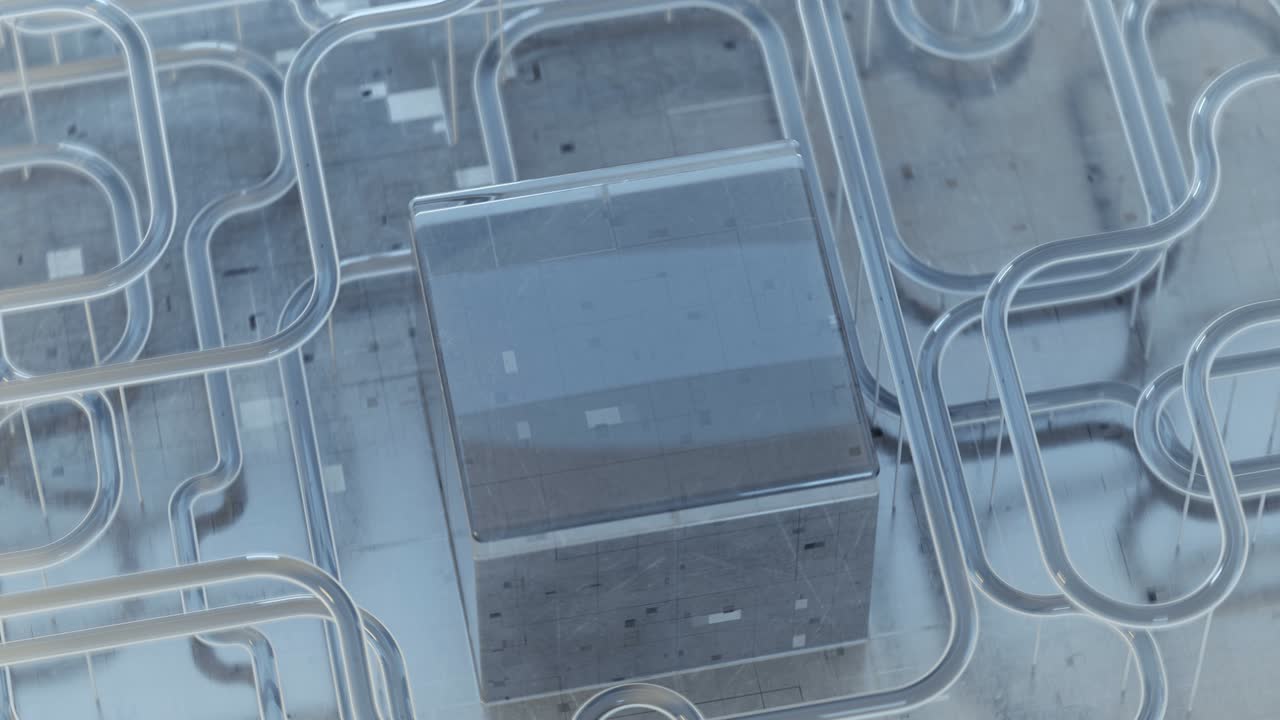 Technical plate with lines seamless loop 3D render animation