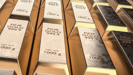 gold bars or ingot - financial success and investment concept