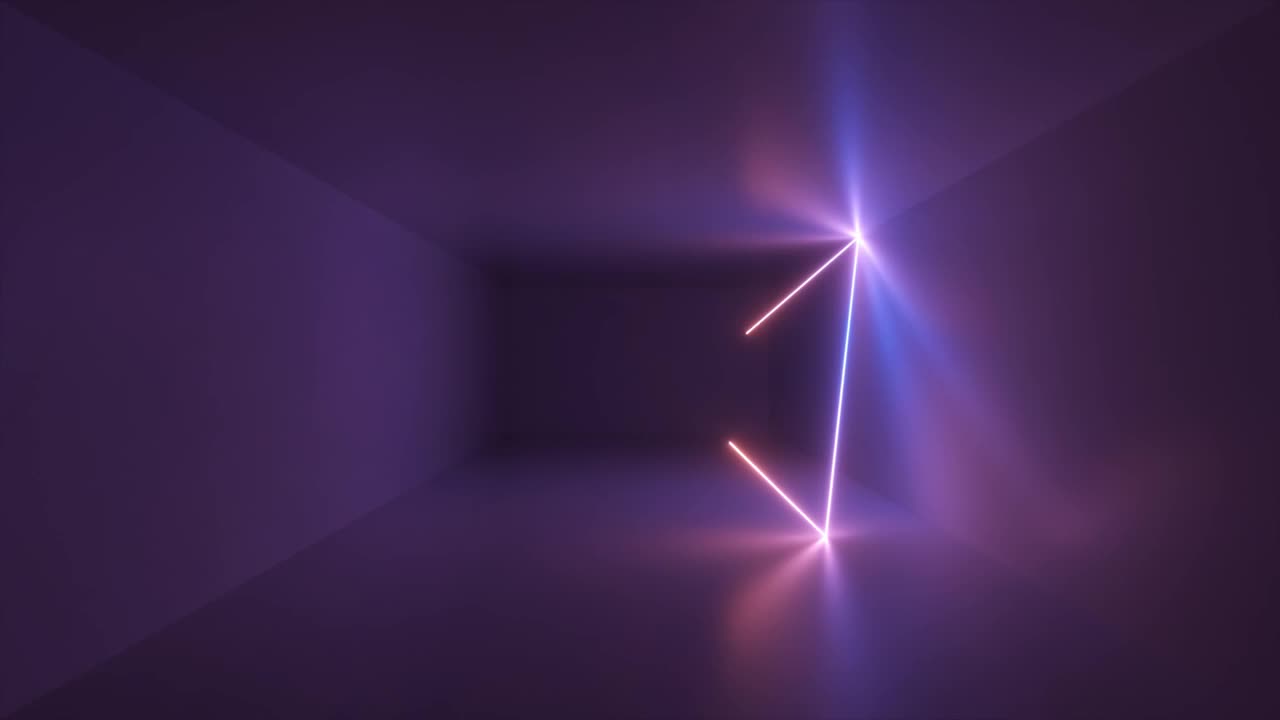 Neon Light Abstract Geometric Background