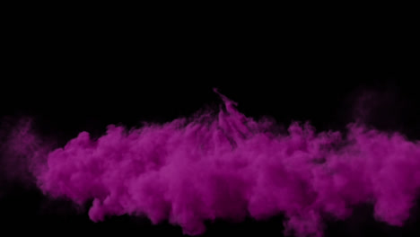 purple smoke cloud on black background