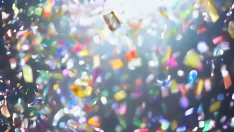 colorful confetti falling