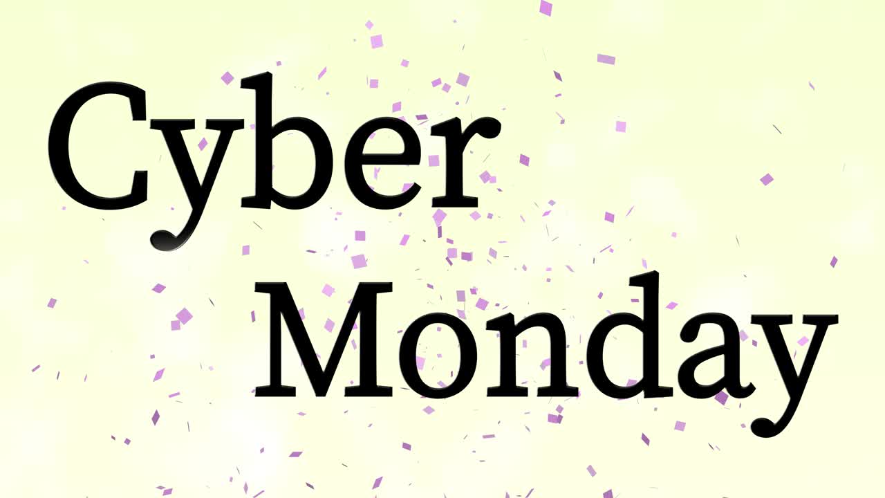 사이버 월요일 판매 이벤트 텍스트 애니메이션 모션 그래픽
