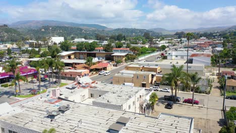 Aerial-Over-The-Avenue-Section-Of-Ventura-California-With-Businesses-And-Offices-Visible-Southern-California-Or-Los-Angeles