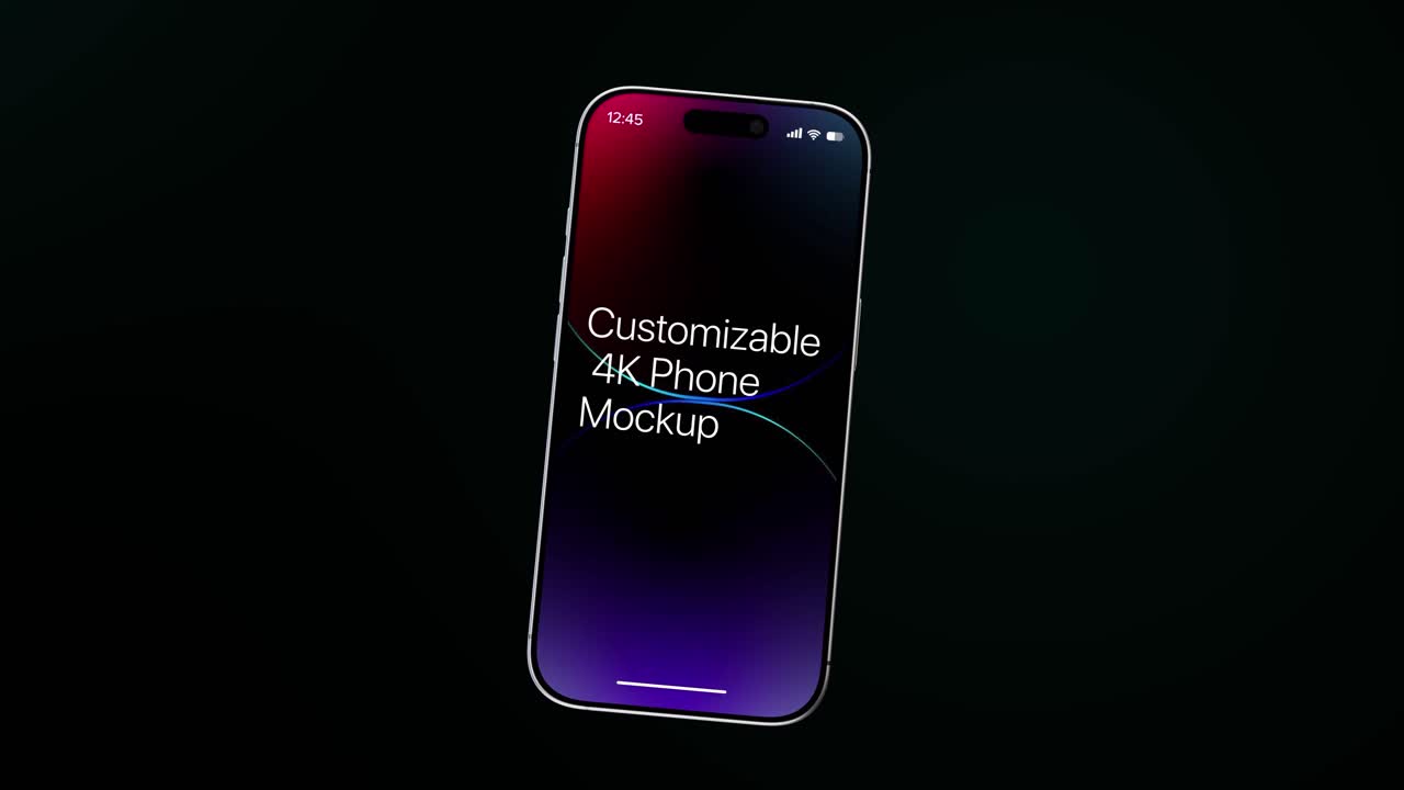 Mockup de Smartphone Moderno Girando para Revelar Tela Personalizável
