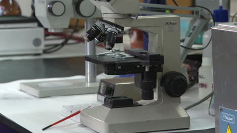 microscope in a laboratory setting