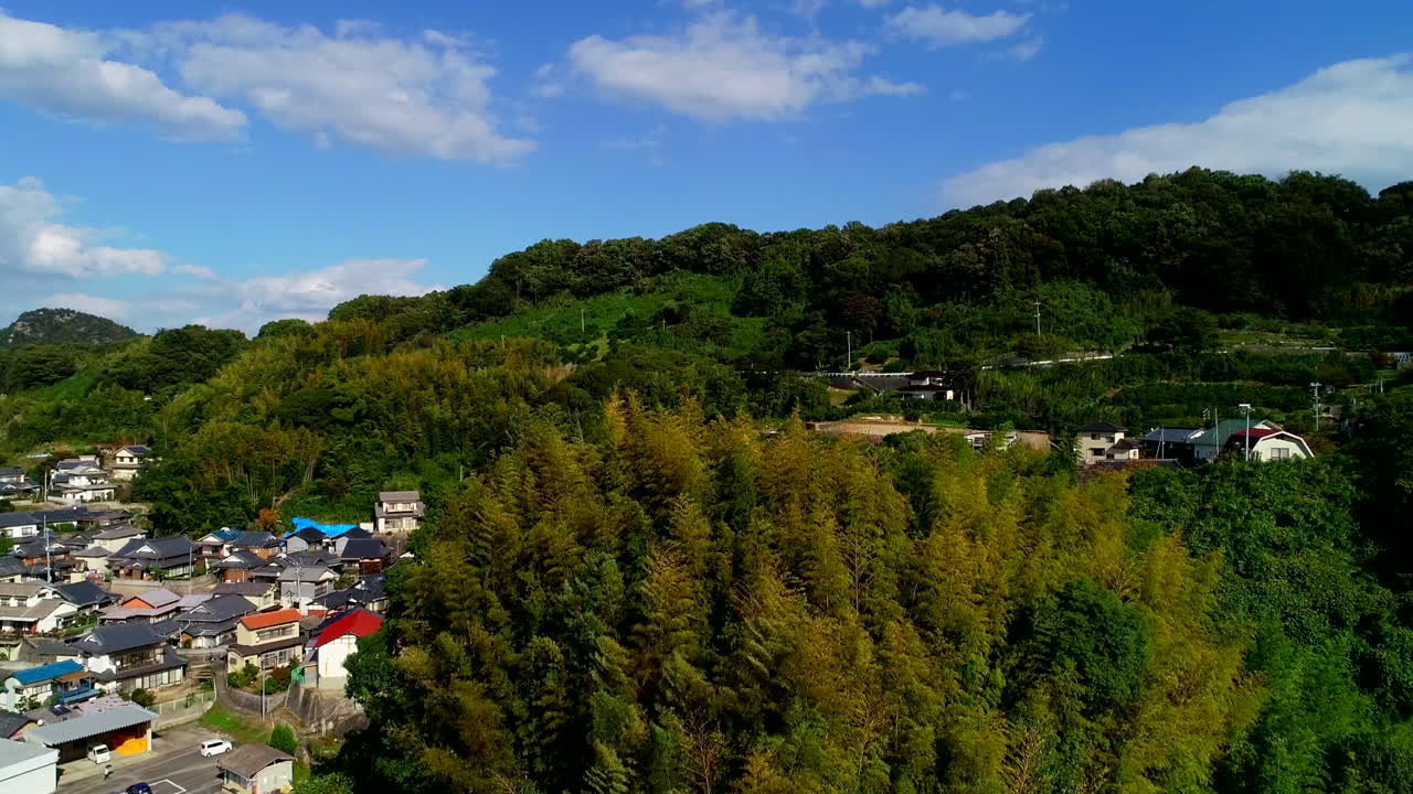 paisaje cinematográfico de japón filmado por dji phantom4pro en hiroshima