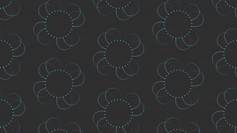 symmetrical circles overlapping pattern on dark background