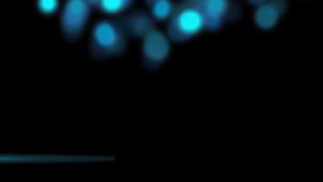 animation of flashing defocused blue light spots on black background