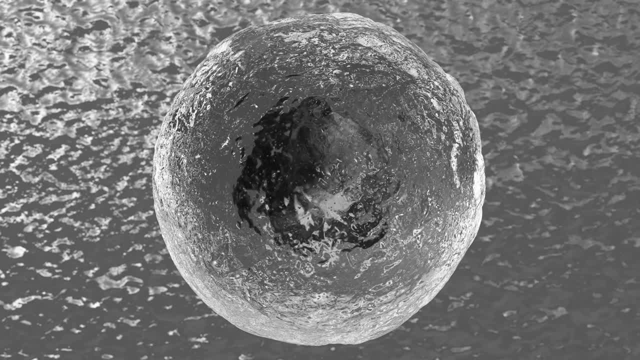 회색 바탕에 있는 진핵세포 운동의 3d 루프 애니메이션.