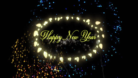 Happy-New-Year-in-a-glowing-frame