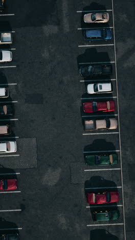 vista aérea de un estacionamiento vacío