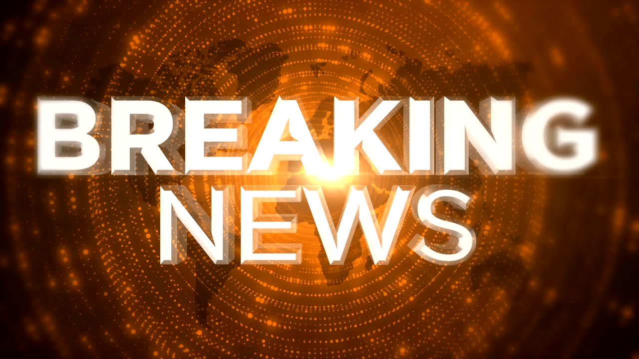 3D Breaking News Bakgrunn, gjentakende i 4K