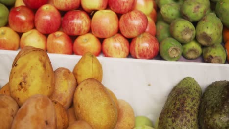 slow motion 120fps - fruit stall on typical peruvian market