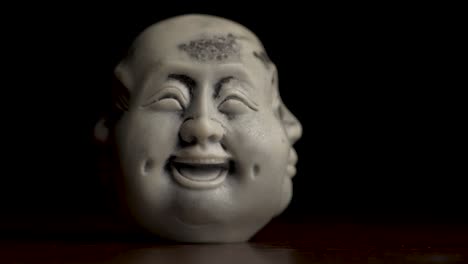 laughing buddha head statue