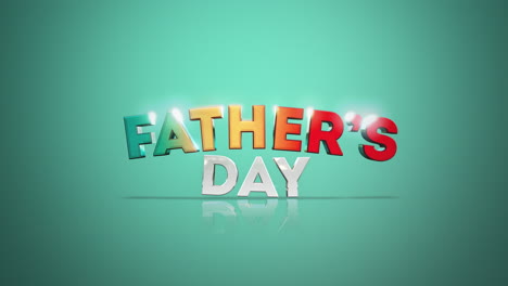modern colorful fathers day text on fashion green gradient