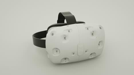 virtual reality headset. helmet augmented reality loop rotate on grey background