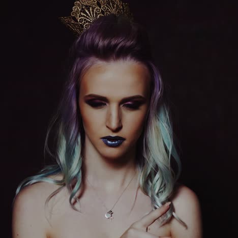 beauty portrait. hairstyle