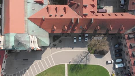 monastery on the rock from the air