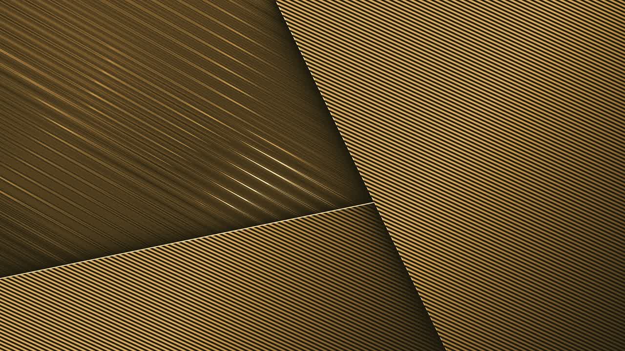 líneas diagonales geométricas rayas metalicas decoración abstracta plantilla de color marrón dorado fondo como papel tapiz. animación de bucle de video 4k uhd sin costuras