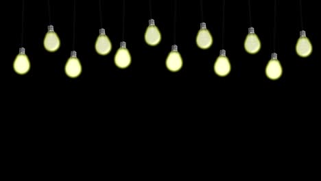 group of bulb lights - abstract - background - loopable