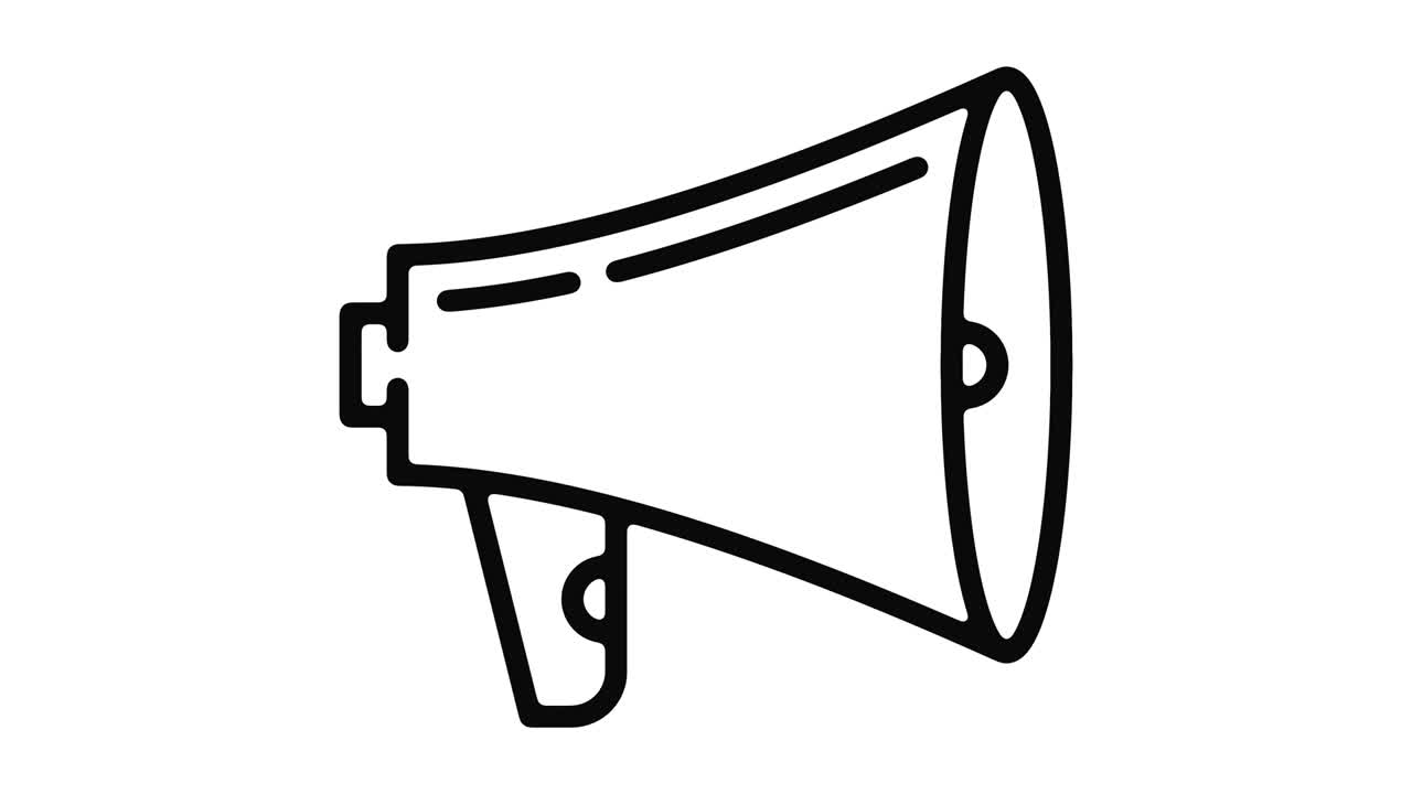 Megaphone Line Motion Graphic
