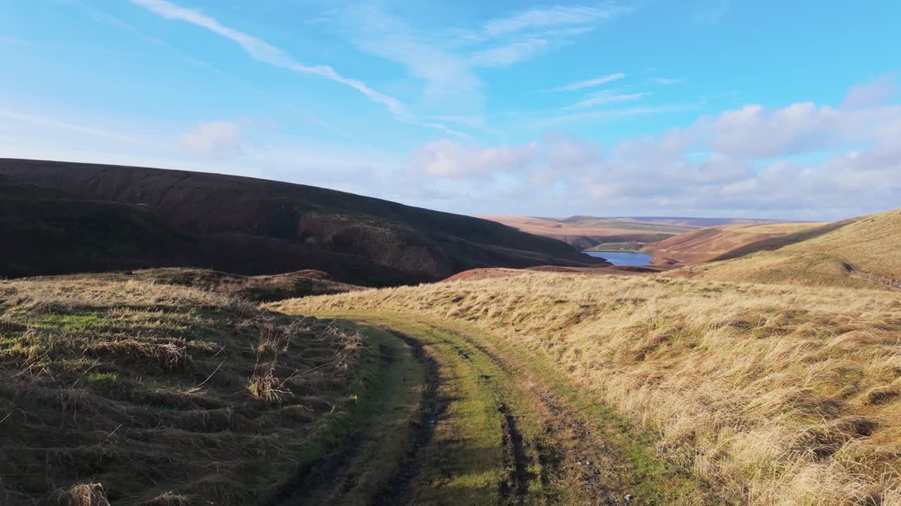 Séquence vidéo du paysage désolé et sauvage des landes du Yorkshire