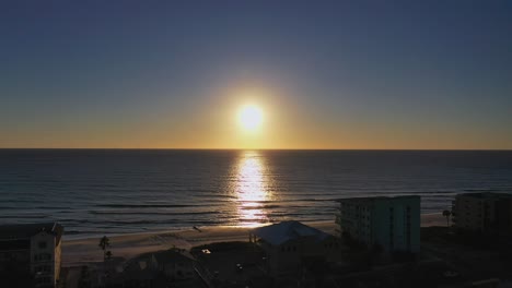 calm gulf of mexico at sunset in mareida beach, florida