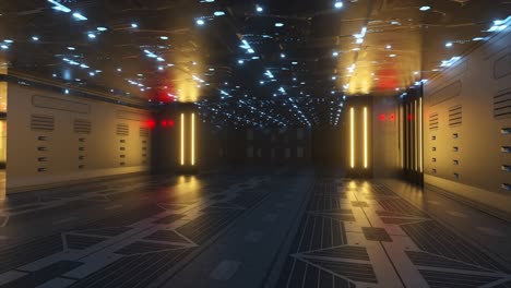 futuristic sci-fi corridor