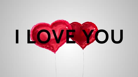 i love you with balloon hearts