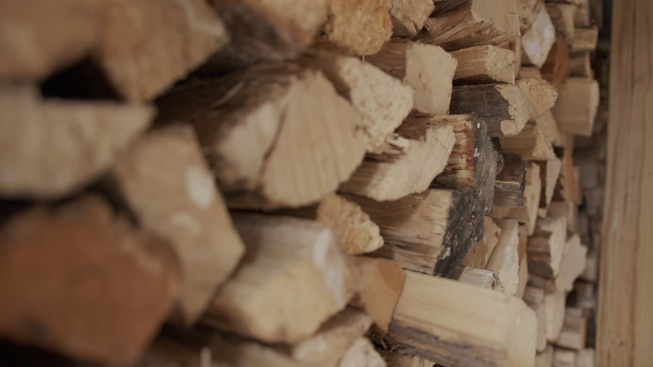 Close Up of a Firewood Pile