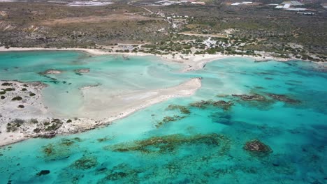 Luftaufnahmevideo-Am-Sandstrand-Von-Elafonisi-Auf-Kreta