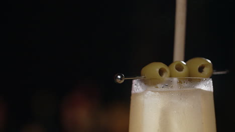 cocktail with olives